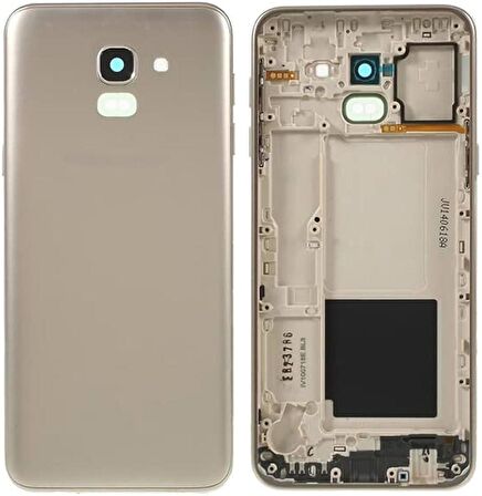 Gmr Samsung Galaxy J6,J600 Kasa Kapak Arka Pil Batarya Kapağı GOLD (yan tuşlar ve kamera lensli)