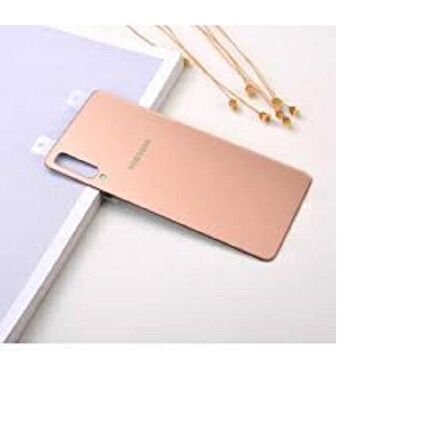 Gmr Samsung Galaxy A7 2018 A750 Arka Pil Batarya Kapağı Cam Rose Gold