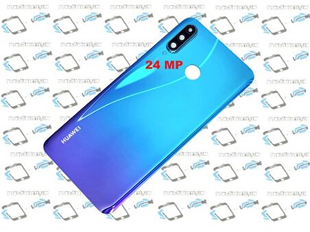 Huawei P30 Lite Arka Pil Batarya Kapağı ( Kamera Lensli 24 MP) Mavi