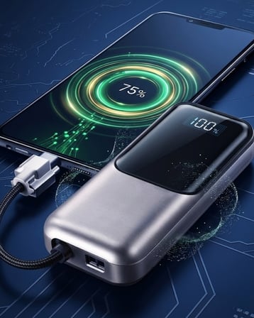 Type C ve Lightning Destekli Yüksek Kapasiteli Powerbank  mAh