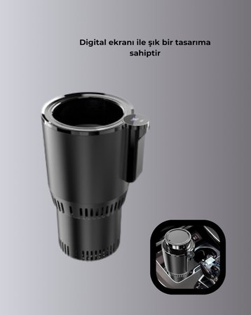 Isıtma Soğutma Özellikli Araç Bardaklığı Çakmak Girişli Akıllı Yeni Nesil
