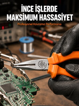Uzun İnce Çeneli Profesyonel Kargaburun Dayanıklı Çelik El Aleti