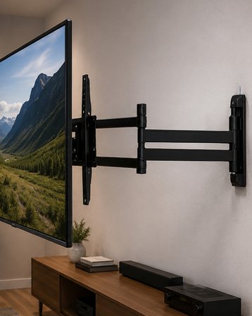 Çift Kollu TV Askı Aparatı Hareketli LCD LED Televizyon Askılığı