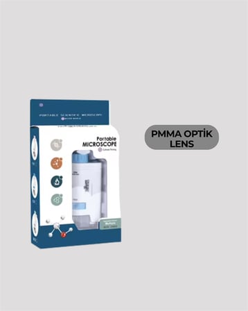 PMMA Optik Lensli Kompakt Taşınabilir Mikroskop Yeni Nesil