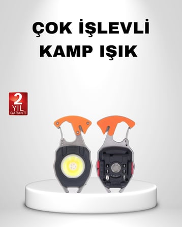 Çok Fonksiyonlu Anahtarlık Fener – Güçlü LED Işıklı, Şarjlı, Düdüklü ve Tornavidalı Mini El Feneri
