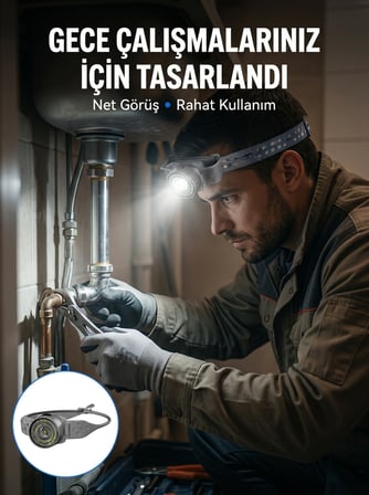 Yüksek Parlaklıklı LED Kafa Feneri Gece Çalışmaları İçin Yüksek Parlaklıklı