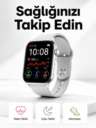 Yeni Nesil Akıllı Saat Adımsayar, GPS, Nabız Ölçer, Uyku ve Sağlık Takibi (Kopya)