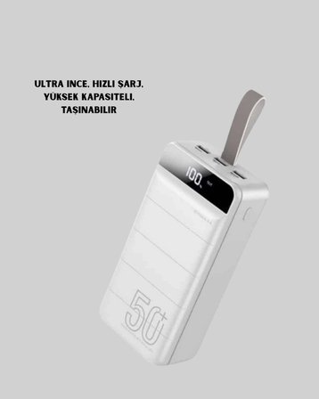 mAh Yüksek Kapasiteli Powerbank Hızlı Şarj ve LED Ekranlı