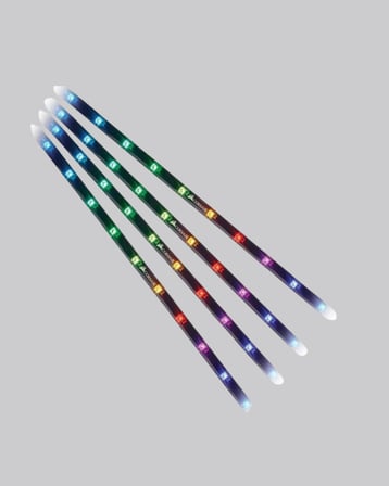 Dekoratif RGB LED Işık Çubuğu Seti 10 Adet Çubuk Kayan Yıldız Efektli