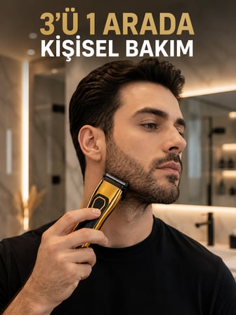 3'ü 1 Arada Şarjlı Kişisel Bakım ve Tıraş Makinesi