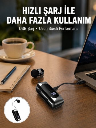 Uzun Pil Ömürlü Kablosuz Kulaklık – 25 Saat Konuşma ve Müzik Süresi Yeni Nesil