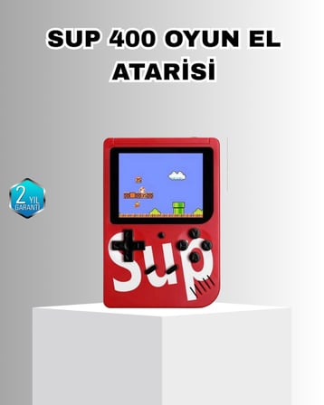 SUP Retro El Konsolu – 500 Oyun, 2 lu, 3 İnç Ekran, Taşınabilir Şarjlı Atari
