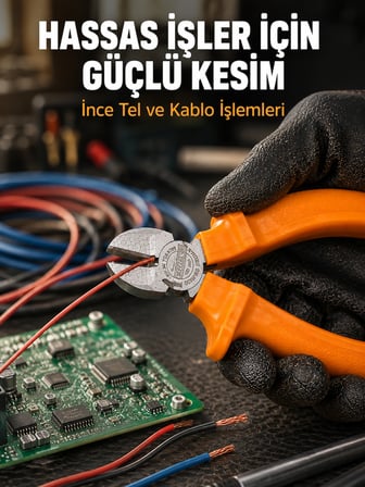 Profesyonel Kullanıma Uygun Dövme Çelik Yan Keski