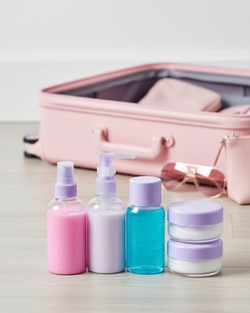 Parça Şeffaf Seyahat Kozmetik Seti  ml