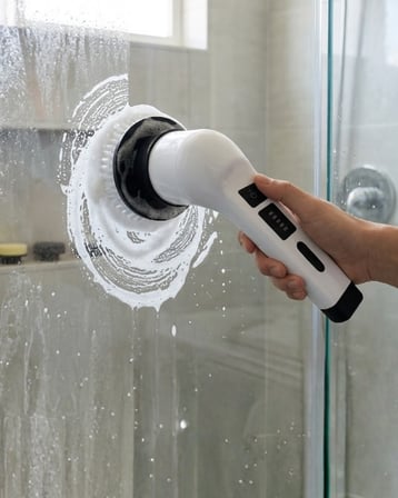 Elektrikli Döner Temizlik Fırçası 9 Başlık ve Uzun Süreli Kullanım