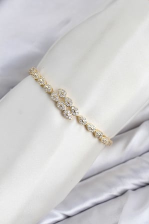 CM Damla Model Zirkon Taşlı VIP Seri Gold Renk Pirinç Kadın Bileklik