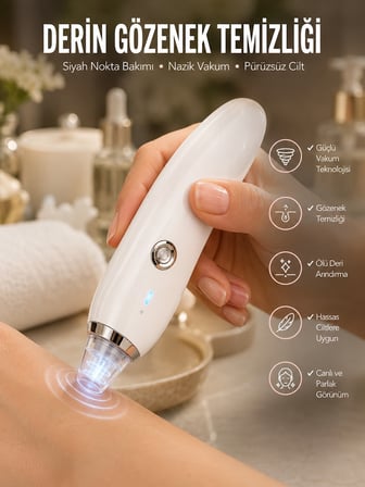 4 Başlıklı Pilli Vakumlu Siyah Nokta Temizleyici Akne Ve Sivilce Önleyici