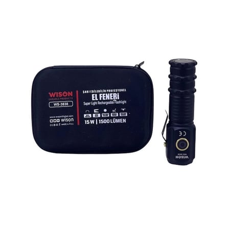 Wison WS-3838 1500 Lümen Mıknatıslı USB Şarjlı El Feneri