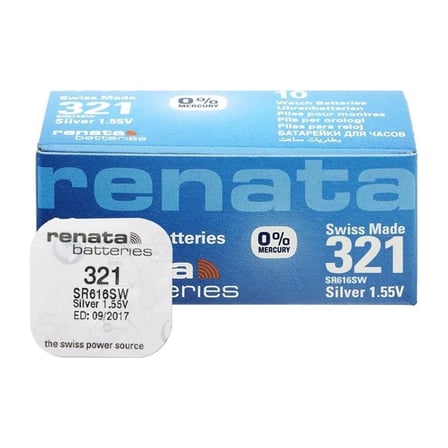 Renata 321 SR616SW 1.55V Alkalin Saat Pili 10 Adet