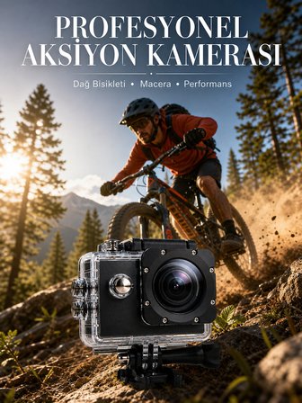 Yeni Nesil Full HD Görüntü Kalitesi Sunan Kompakt Aksiyon Kamerası 1080P