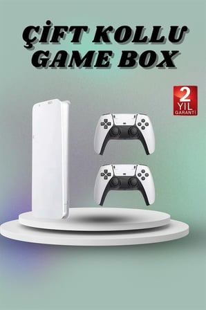 Game Box D Çift Oyun Kollu K HD Ekran 'den Fazla Oyun Seçeneği .G Kablosuz