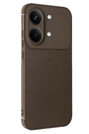Poco X Pro Max Auto Focus Karbon Kapak - Kahverengi