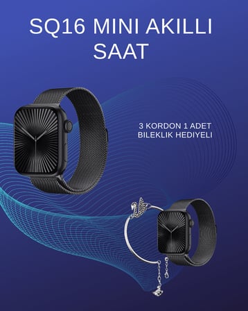SQ-16 Mini Series 10 Akıllı Saat | Spor Modları, Bildirim ve Müzik Kontrolü