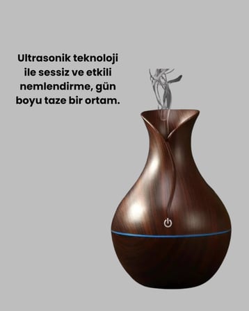 130ml Aromaterapi Difüzörü Hava Nemlendirici 7 Renk LED Işıklı
