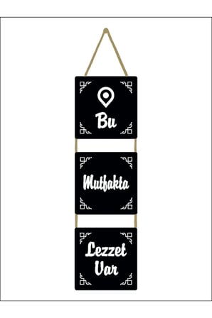 Bu Mutfakta Lezzet Var Dekoratif Ahşap Duvar Süsü