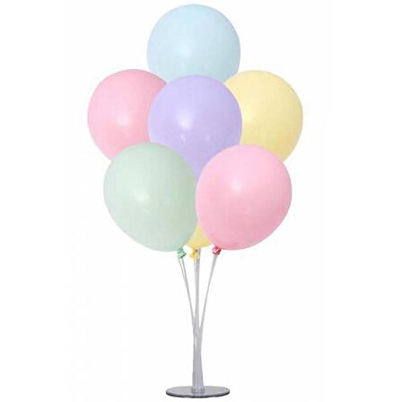 50 Adet Makaron Balon - Pastel Balon - Renkli Makaron Balon - Soft Balon - Parti Doğum Günü Balonu