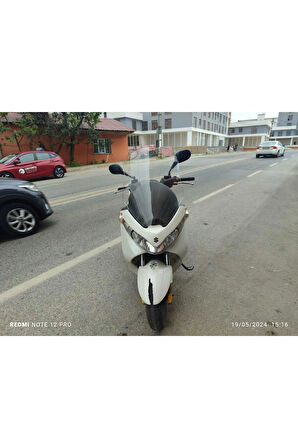 Suzuki Burgman 125 200 Siperlik Ön Cam 2002 2012 Model 54cm Şeffaf Renkli 4mm