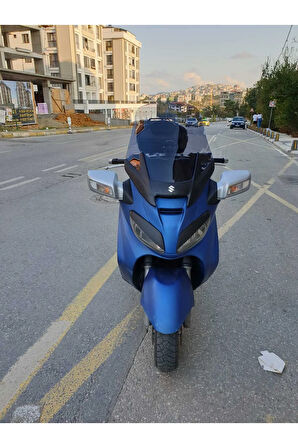 Suzuki Burgman 650 Siperlik Ön Cam 2005 2018 Model 65cm Açıkfüme Renkli 4mm ORTA BOYLU CAM