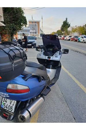 Suzuki Burgman 650 Siperlik Ön Cam 2005 2018 Model 65cm Siyah Renkli 4mm ORTA BOYLU CAM