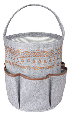 Derili 6 Cepli Sepet Organizer Çanta Gri  103914  KASA - 275-233