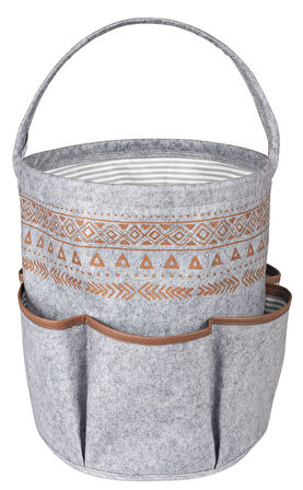 Derili 6 Cepli Sepet Organizer Çanta Gri  103914  KASA - 275-233