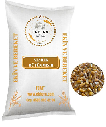 EKBERA - Yemlik Bütün Mısır – 25 KG (Tavuk, Güvercin, Kanatlı)