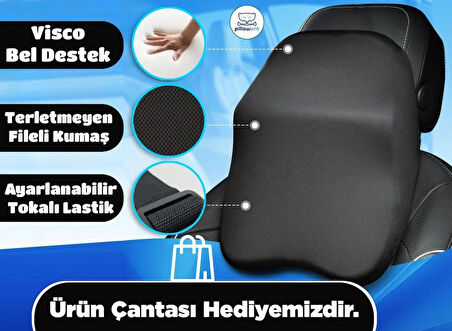 PİLLOWART Visco Araba  Boyun Yastığı Ortopedik Oto Boyun Yastığı Araç Boyun Yastığı Seyahat Yastığı