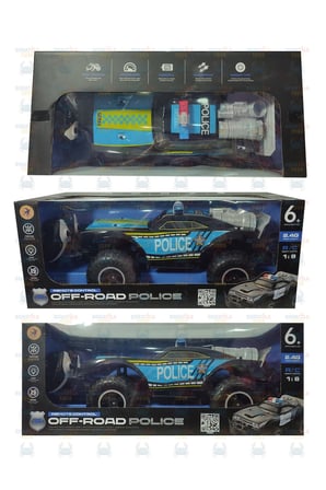 46 Cm 2.4 GHZ Büyük Boy Uzaktan Kumandalı  Sesli  Hızlı Full Fonksiyon Şarjlı Polis  Arabası (Mavi)