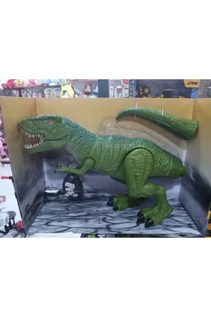 2.4 Ghz Büyük Boy Uzaktan Kumandalı Buhar Çıkartan Pilli Dinazor (Kutu Ölçü 27Cm/38Cm)