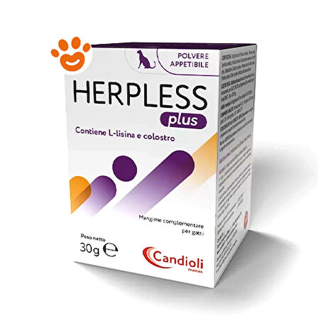 Candioli Cat Herpless Plus Kedi L-Lizin Kolostrum Içeren Bağışıkıık Güçlendirici Toz 30 gr