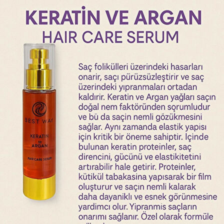 KERATİN VE ARGAN HAIR CARE SERUM.