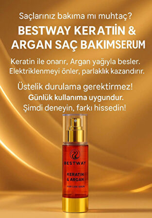 KERATİN VE ARGAN HAIR CARE SERUM.