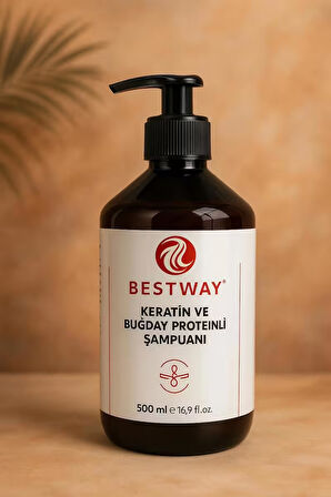 KERATİN VE BUĞDAY PROTEiNLİ ŞAMPUANI