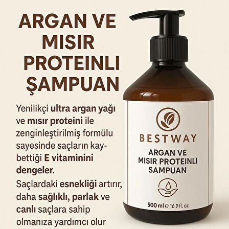ARGAN VE MISIR PROTEİNLİ ŞAMPUAN