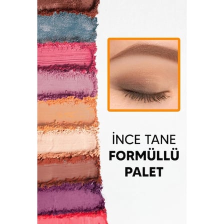 Renkli Sedefli Mat Far Paleti - 'li Set