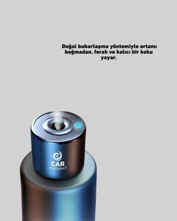 Esanslı Şarjlı Oto Koku Cihazı Bardaklık Uyumlu