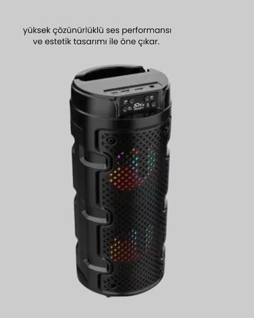 Kablosuz Stereo Hoparlör USB + SD Kart + AUX Destekli Bluetooth .