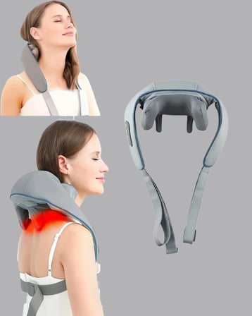 Titreşimli Boyun Masaj Cihazı Isı Terapili Şarjlı VNB- Ergonomik U Tasarım