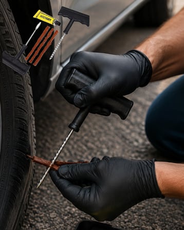 Parça Lastik Tamir Kiti Araç ve Motosiklet İçin Acil Yol Seti