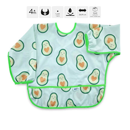 Babyjem Baskılı Blw Kollu Önlük 784 Avokado